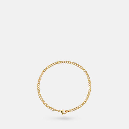 Lille 18 Karat Forgyldt Panserarmbånd, 3mm Bredde