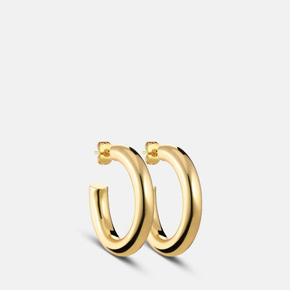 Mellem 18 Karat Forgyldt Hoops