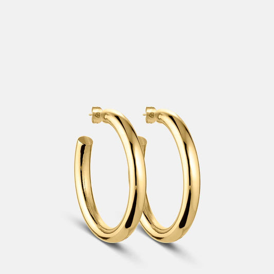 Store 18 Karat Forgyldt Hoops